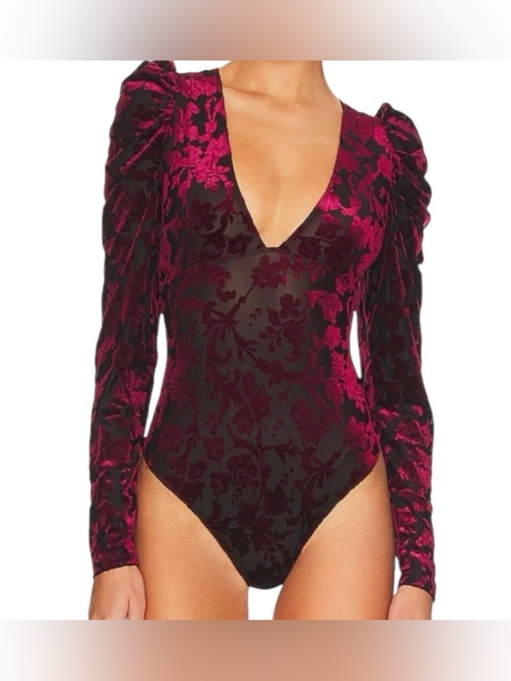 Free People Magic Hour Velvet Intimate Bodysuit Women’s Size XS